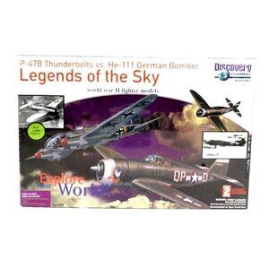 WWII three fighter planes plastic model kit skill level 2 LINDBERG 1999, NEW